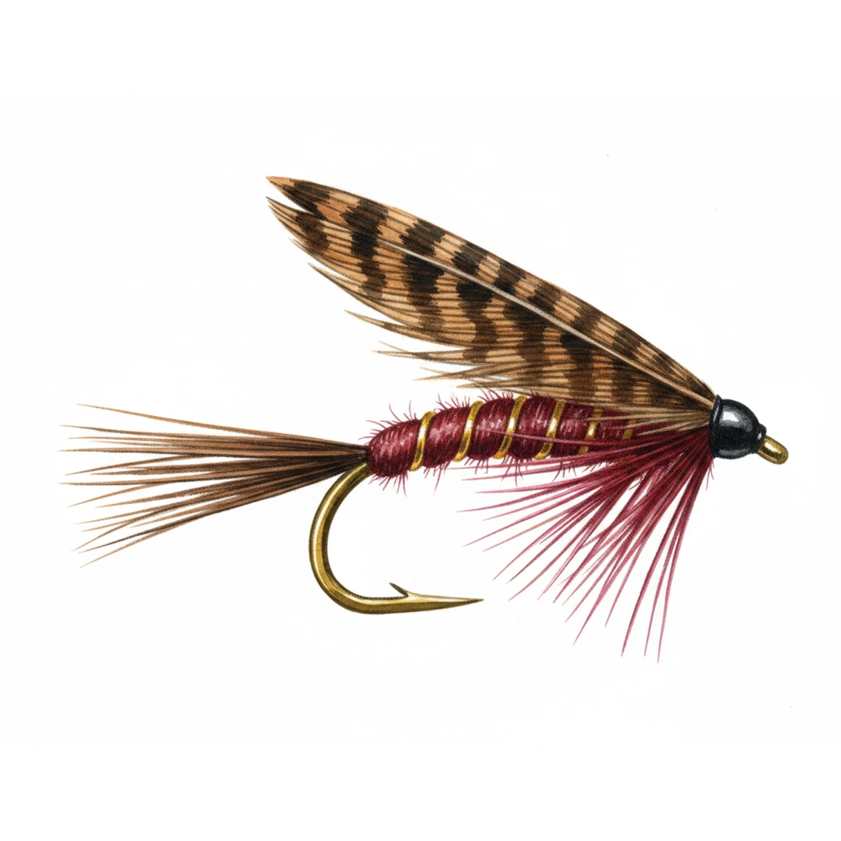 Claret Dabbler — house-style illustration