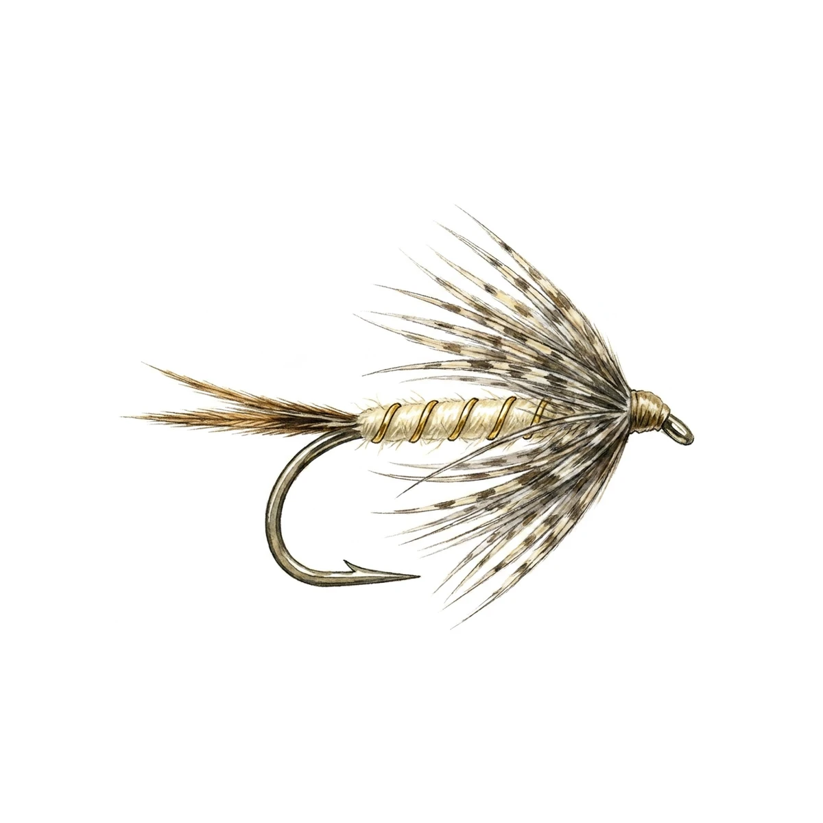 French Partridge Mayfly — house-style illustration