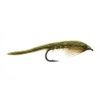 Snake Lure (olive & gold) — house-style illustration